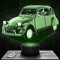Lampe de chevet, Veilleuse Tactile Voiture 2 CV Lampe 3D LED illusion, Idée cadeau Noël anniversaire garçon et fille Effet Hologramme 3D chambre d'enfant ou adulte TOP