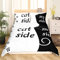 Katzenseite Und Meine Seite Bettwäsche Set 155 x 220 Kawaii Katze Bettbezug für Paare Frauen Mädchen Schwarz und Weiß Süßes Kätzchen Bettbezug Modernes Romantisches Thema Schlafzimmer Dekoration