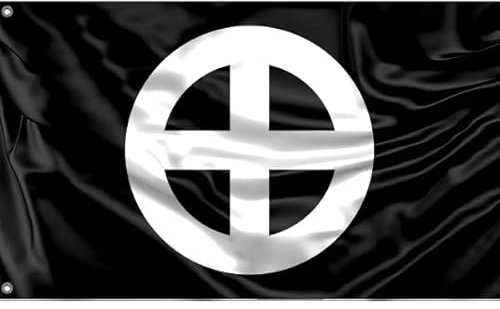Sonnenkreuz-Flagge | einzigartiger Designdruck | hergestellt in der EU (90 x 150 cm)