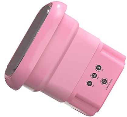 Shanrya Mini Lavadora, Cubo de Lavado Portátil de Secado por Centrifugado de Alta Velocidad, Ampliamente Utilizado para Dormitorios (Rosa)