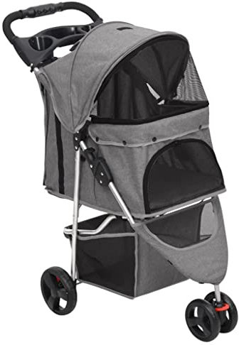 vidaXL Hundewagen Faltbar 80x46x98cm Oxford-Gewebe Hundebuggy Hundetrolley