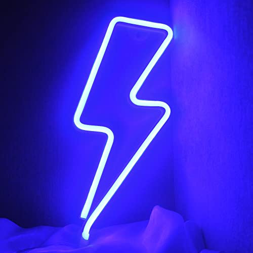 DAKABUKA Luces nocturnas de neón para decoración de pared, funciona con USB o pilas, para dormitorio, habitación de niños, sala de estar, bar, Navidad (azul)