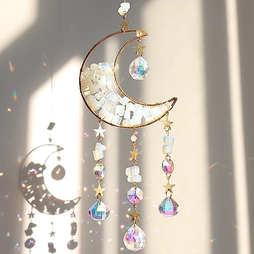 YeahBoom Sonnenfänger Kristall Prisma, Suncatcher zum Aufhängen, Regenbogen Lichtfänger Deko, Kristall Anhänger für Fenster, Garten, Zuhause, Geschenk