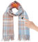 Heated Scarf for Women Men, Electric USB Neck Scarf with 3 Heating Levels, Fast Heating Winter Long Shawl Soft Neck Warmer for Outdoor Camping Hiking Skiing, Blue Plaid