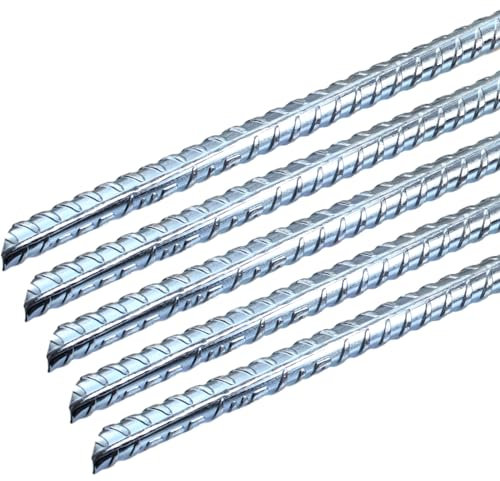 Bodenanker Verzinkter Stahl Bodenpfähle Erdanker Gerade Nagel Zeltnägel Garten Silber Erdnagel für Blumenständer Trampoline Zaun 5 Pcs