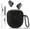 Olytop for Bose QuietComfort Earbuds II/Ultra Case with Cleaner Pen, Soft Silicone Cover Protective Shell Skin with Keychain Men Women for New Bose QC 2 Earbuds 2022/2023 - Black