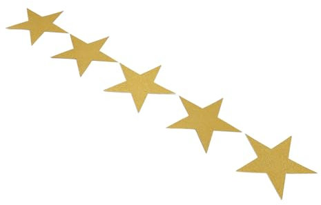 Glitzer-Stern-Papierausschnitte, Leicht zu Beschriften, 50 Stück, Papiersterne, Dekoration für Partys (Gold)