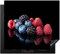KitchenYeah© Coperchio Piano Cottura 60x52 cm Cucina Copri Fornelli Tappetino Induzione Antiscivolo Piastra Protezione Frutta - Rosso - Mirtillo - Lampone - Nero - Natura morta