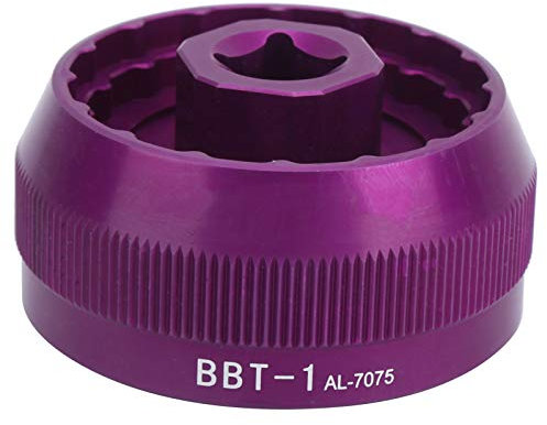 POENVFPO Bike Bottom Bracket Cup Tool, Aluminum Alloy Bike 5 in 1 Multifunction CNC Turning Bottom Bracket Cup Tool for 90% BB Models (Violet)