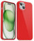 Svanove for iPhone 15 Case Silicone, Glossy Soft Rubber Gel Jelly Cute Protective Plastic Simple Plain Phone Case Cover for Women Girl, Slim Thin Flexible Shockproof TPU, Red