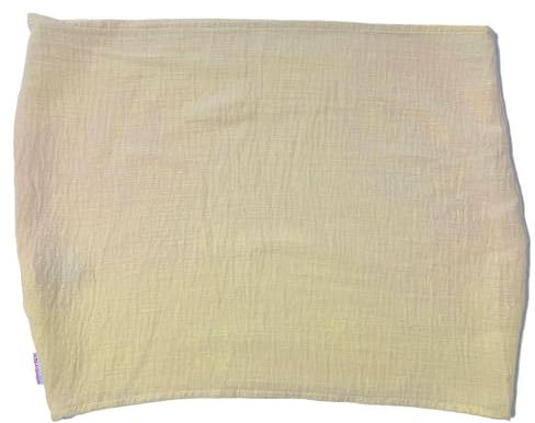 HOBEA-Germany Baby-Lagerungsbezug für Stillkissen XXL Lagerungskissen Schwangerschaftskissen Seitenschläferkissen groß (Musselin beige)
