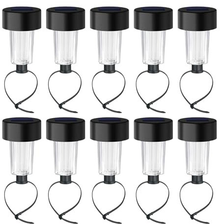 Luci solari per piscina 10 pezzi Luci notturne solari impermeabili per piscina fuori terra di illuminazione per recinzione per piscina per acquari Piscine Feste Matrimoni Acquari Vasche idromassaggio