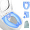 SURFOU Faltbarer Toilettensitz Kinder, WC Sitz Klositz für Kids Unterwegs, Toilettenaufsatz für Kind ab 1 2 3 4 Jahren, Reise Mobiler Baby Sitzverkleinerer Toilette Kindersitz Blau Cartoon
