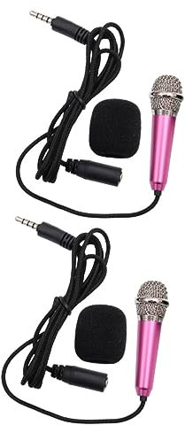NUSITOU 2 Pz Altoparlante Senza Fili Cuffie Auricolari Con Microfono K Canzone Artefatto Mini Soundbar Altoparlanti Senza Fili Del Computer Calcolatore Senza Fili Microfono Senza Fili Rosa