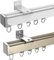 Robuste Vorhangschiene aus Aluminium für Wohnzimmer, Schlafzimmer und Dusche, Trennwand, Decken- oder Wandmontage, Schienensystem (1 m, weiß)