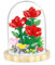 Kit De Construction De Fleurs Bouquets De Roses Rouges Avec Jouets De Construction Lumineux Avec Housse Anti-PoussièRe Pour DéCoration De Bureau Cadeaux De NoëL Saint-Valentin Pour Elle 685 PièCes