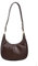 HiTotes Crescent - Borsa a tracolla da donna in pelle bordeaux, Caff, 24cm