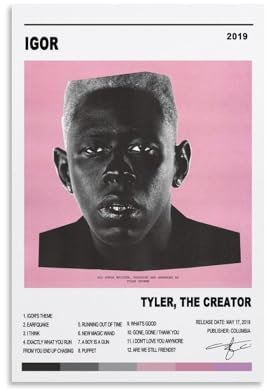 CHIMOSHEJI Tyler Poster, Musikalbum, Poster, Wandkunst, dekoratives Gemälde, Schlafzimmer, 30 x 45 cm, ungerahmter Stil