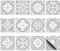 CHGCRAFT 36 autocollant pour Carrelage à Peler et Coller Motif Mandala Gris 12 styles Imperméable Carré avec Motif Floral pour Cuisine Salle de Bain Chambre à Coucher Décoration Murale Cheminée