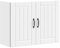 vidaXL Kitchen Wall Cabinet Lucca - White Engineered Wood, Glass Doors, Wall-Mounted Storage 80x31x60 cm