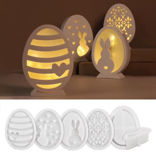 Silikonformen Gießformen, Silikonform Ostern Hase, DIY Silikonformen Gießformen Ostern, Gießform Ostern Hase Gießformen Silikon Ostern für Osterdekoration (2)