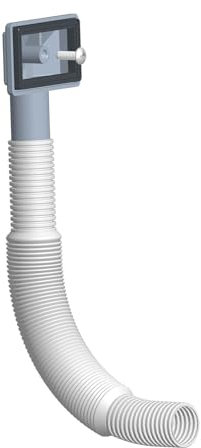 Tuyaux de trop-plein, kit de trop-plein pour évier, tuyau de trop-plein pour évier, tuyau de trop-plein pour évier, tuyau de trop-plein avec tube de trop-plein de 200 à 600 mm pour évier (rectangle)