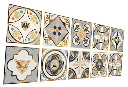VICASKY 10 piastrelle adesive da parete per la cucina da staccare e incollare, piastrelle decorative da parete in PVC, facili da applicare, senza colla, più adatte per cucina e bagno