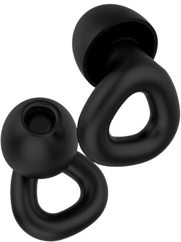Ohrstöpsel, Noise cancelling Ohrstöpsel,Sleep deep ohrstöpsel, weich und wiederverwendbar, Flexible Passform, für Konzentration und Reisen, Gehörschutz mit 6 Ohrstücken in 3 Größen-Schwarz