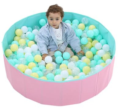Piscina de bolas para niños, 80 x 26 cm, para bebés, niños, mascotas, portátil, habitación infantil, piscina de pelotas, piscina de pelotas, parque infantil plegable (sin bolas)