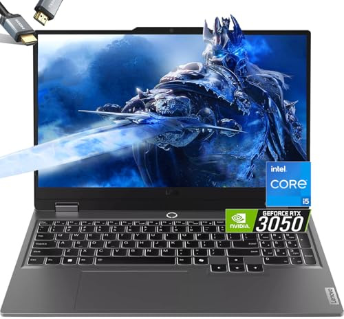 Lenovo LOQ 15 Gaming Laptop, NVIDIA RTX 3050, Intel Core i5-12450HX Beat AMD Ryzen 7 4800H, display FHD da 15,6, 144 Hz, 32 GB di RAM, SSD PCIe da 2 TB, tastiera retroilluminata, Windows 11, G-SYNC