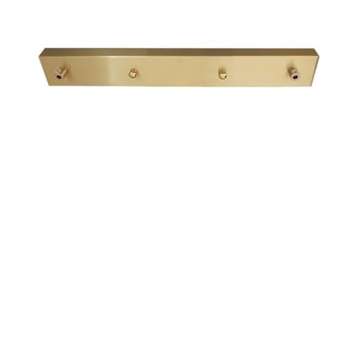 DESHOME L 40cm Lampenbaldachin 2 Loch Baldachin Lampe Gold Metall Deckenrosette Matt Abdeckung Baldachin für 2 Lampen Kabelabdeckung Deckenbaldachin, für Hängeleuchte Deckenleuchte