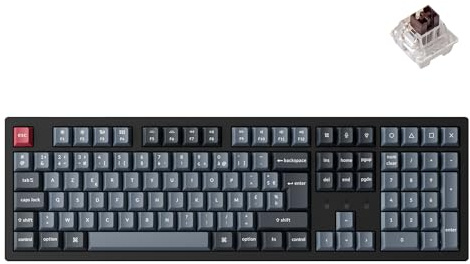 Keychron K10 Pro Teclado Mecánico 100% AZERTY, Bluetooth 5.1 y Cable USB-C, Compatible QMK/Via, Retroiluminación RGB, Batería de 4000mAh, Teclado Gamer Inalámbrico para Mac y Windows, Switches