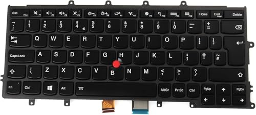 LeFix GB-Tastatur mit Hintergrundbeleuchtung für Lenovo Thinkpad X230S, X240, X240s, X250, X260, X270 Notebook-PC