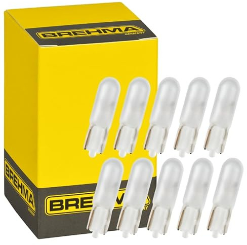 BREHMA 10x T5 Frosted Glas W2x4.6d 12V 1,2W W1,2W