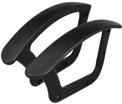 NIYANGLE Ersatz Armlehnenringe 2 Stück aus Kunststoff für Büro und Computerstühle mit komfortablem Griff, geeignet für Home Chair und Office Einsatz, Schwarz