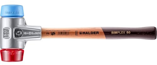 SIMPLEX-Schonhammer, TPE-soft/Plastik; mit Aluminiumgehäuse und hochwertigem Holzstiel | D=50 mm | 3116.050