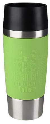 Tefal Taza de Viaje Universal, 0.36 L, Negro, Verde, Acero Inoxidable, Aislado, 1 Persona