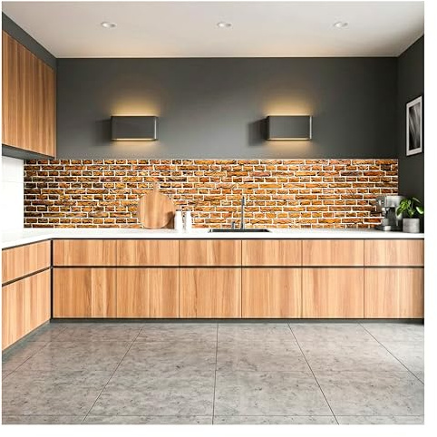 Dimex Küchenrückwand Folie selbstklebend ALTE ZIEGELWAND | Klebefolie - Dekofolie - Spritzschutz für Küche | Made in EU - 350 cm x 60 cm