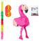 Relaxdays 4 TLG. Pinata Set Flamingo, XXL Sack Metallic Konfetti zum Befüllen, Pinatastock & Augenmaske, Kinder Pinata, pink