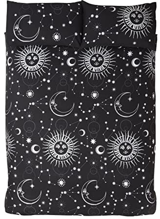 Rapport Home Celestial Bettbezug-Set, Polycotton, Schwarz, 2-teilig, Einzelbett