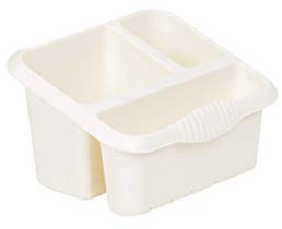 Wham Soft Cream High Grade Plastic Sink Tidy Cutlery Drainer Holder Caddy