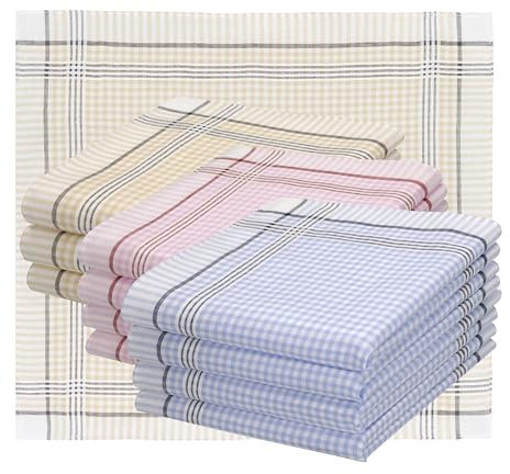 Betz 12er Damen Stoff Taschentücher Set Selma Größe ca. 28x28 cm 100% Baumwolle Farbe Dessin 4 Selma