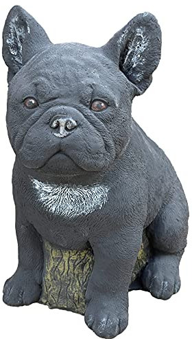 Stone and Style Steinfigur Frenchie schwarz Französische Bulldogge frostfest