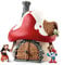 schleich 20803 Schlumpf Haus mit 2 Figuren, für Kinder ab 3+ Jahren, The Smurfs - Pre School Smurfs Figurines
