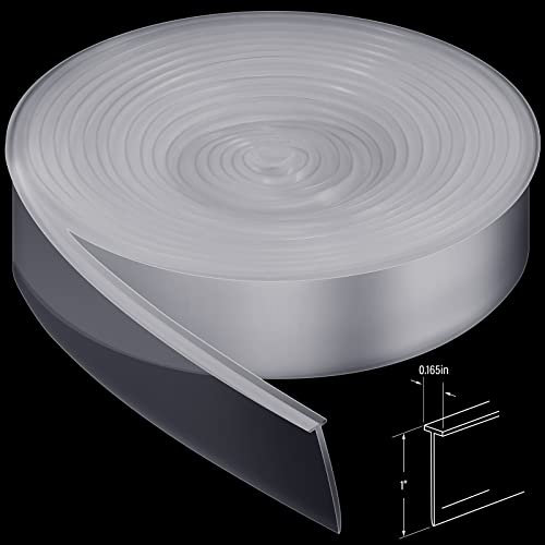 Joint de bas de porte de douche de 274 cm en silicone étanche pour fond de douche (style T, transparent)