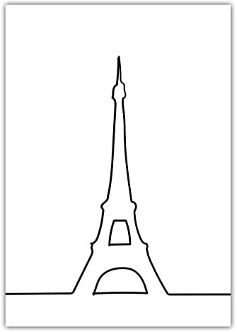 MOTIVISSO Poster Emily in Paris - Eiffelturm (weiß/schwarz) 40 cm x 50 cm in vielen Größen verfügbar