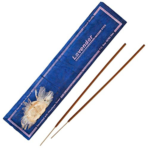 Bodhi® Premium Räucherstäbchen Lavender, aus Nepal, Ohne Chemie, 100% natürlich,15 stück
