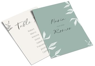 Tableau de Mariage - Segnatavoli - Cartoncini Decorati Pronti da Stampare (carta zucchero)