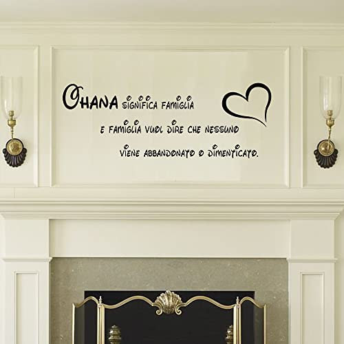 Adesivo Famiglia Scritte Adesive Per Pareti Ohana Significa Famiglia Cuore