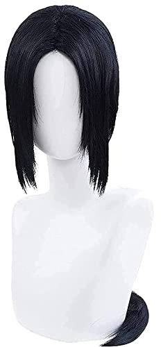 CHALKSEA Cosplay Uchiha Itachi Cosplay Perücke Anime Schwarz Lange Gerade Perücken Mit Pony Cosplay Frauen Mit Perücke, Geeignet Für Halloween-Party, Nachtleben, Anime-Fan-Geschenk,Schwarz